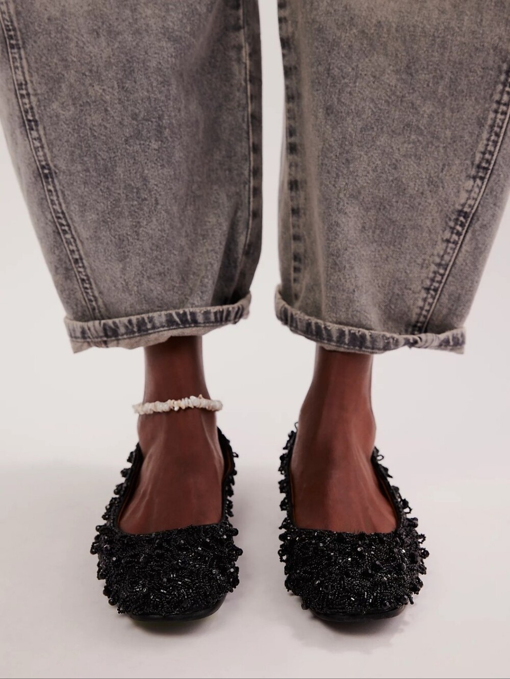 NWOB Free People Weekends Out Embellished Flats. Size 9